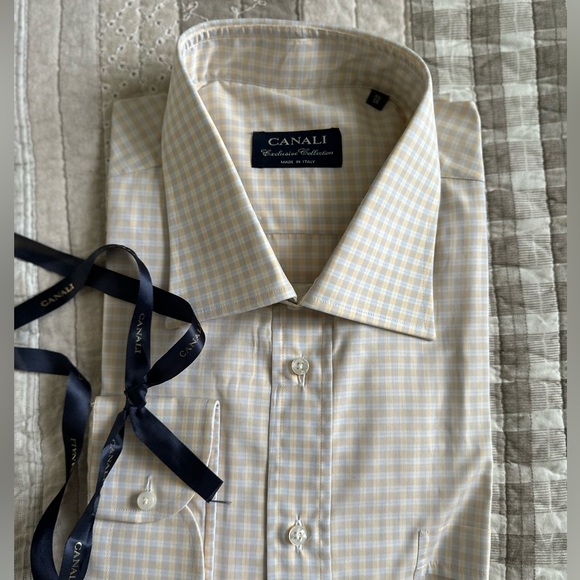 CANALI CHECKED COTTON SHIRT WITH RELAXED FIT - Picture 1 of 3